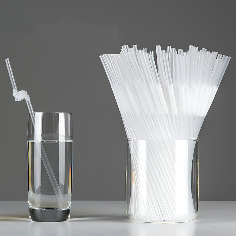 200PCS Kitchen Drinking Straws Assorted Colorful Bar Disposable Straws Wedding Party Beverage Supplies Household Accessories ZYF
