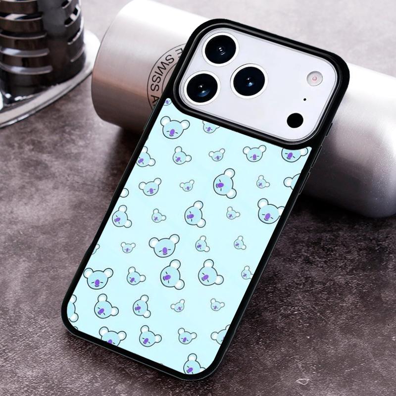 Cute Cartoon Koala Phone Case For iPhone 17 16 15 14 13 12 11 Pro Max Plus 17Air Soft Silicone Cover