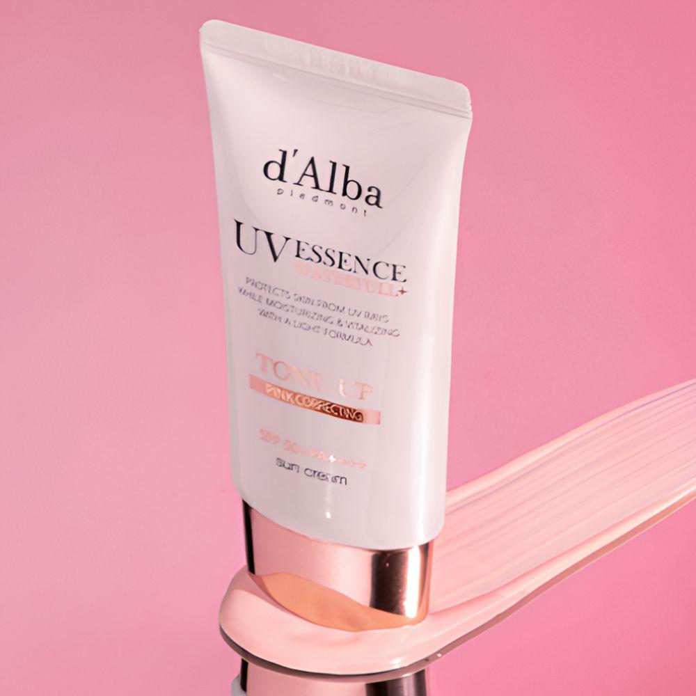 d'Alba Tone-Up Sunscreen 50ml x 2 + Vegan Gel Cleanser 15ml Set Glow Sun