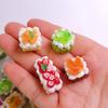 100pcs Resin Fruit Cream Cake Miniature Mini Food Play Decor DIY Kitchen Play Toys Flatback Cabochon Doll House Accessory