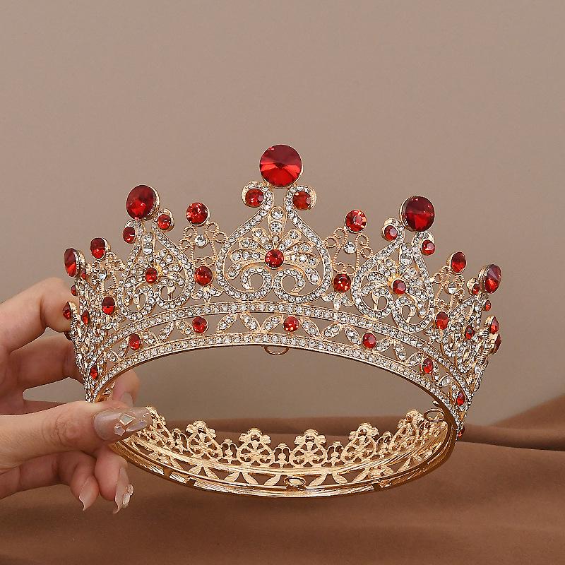 2024 Rhinestone Princess Crown Headdress: European  American Bride and Birthday Accessory