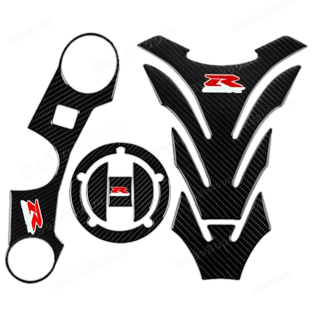3D Motorcycle Sticker Decal Fuel Tank Pad Fork Triple Tree Upper Clamp Accessories For GSXR GSX-R 600 750 1000 K7 K8 K11