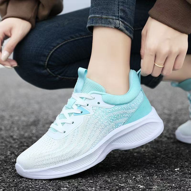 Spring sports shoes women's shoes mesh breathable soft-soled running shoes lightweight students non-slip casual shoes women