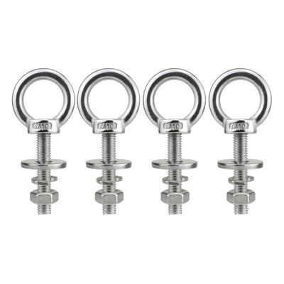 Corrosion Resistant M10X50mm Extended Eye Screw Safe Load Steel Lifting Eye Bolt Corrosion Resistant Eye Bolt Set
