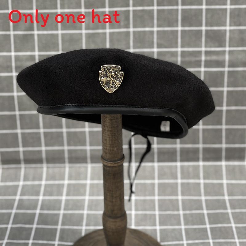 Womens Fashion Beret Cap With Knit Wool Fabric For Autumn And Winter Wear