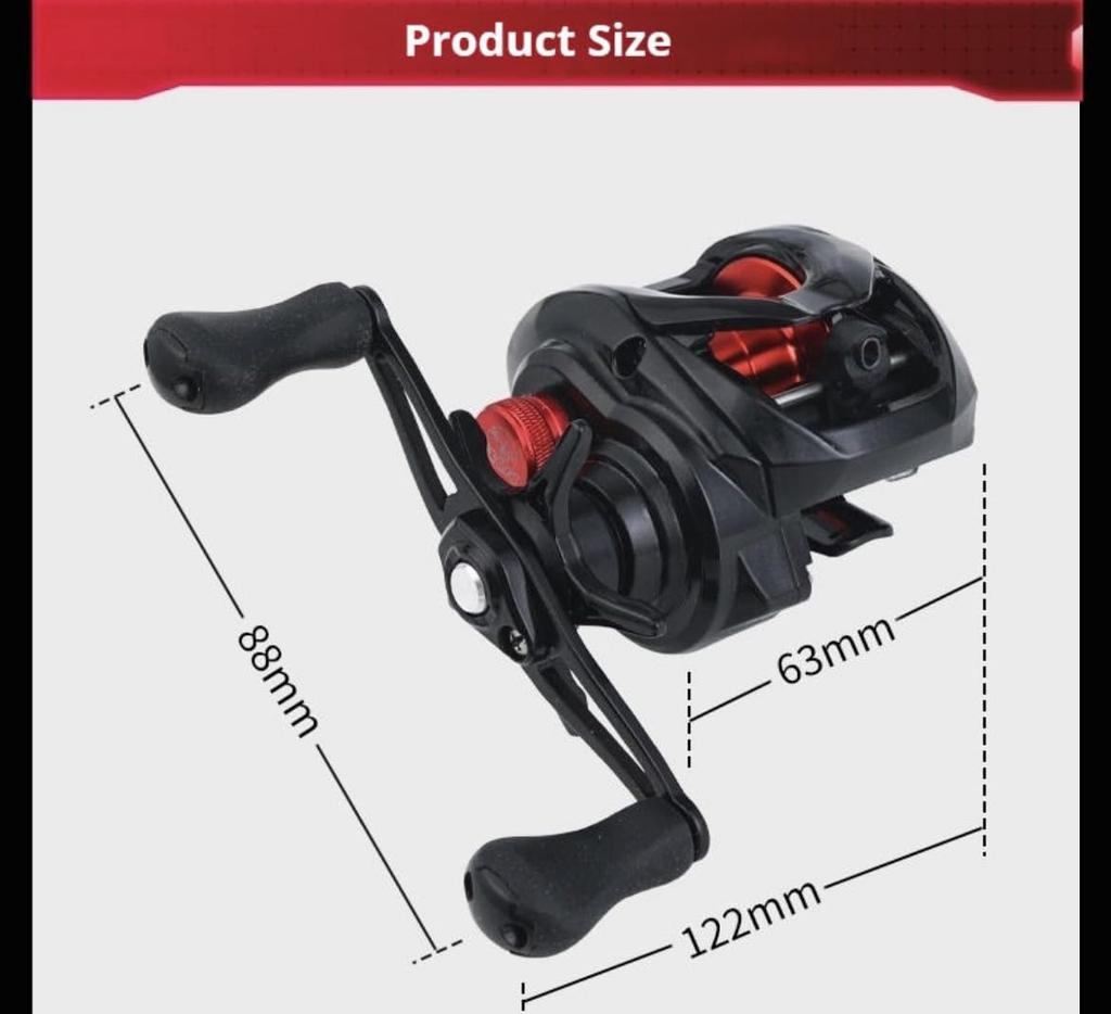 LIZARD GOLF DC 185g Lightweight Versatile Chinese DC Baitcasting Reel with Digital Brake (Left Handle)