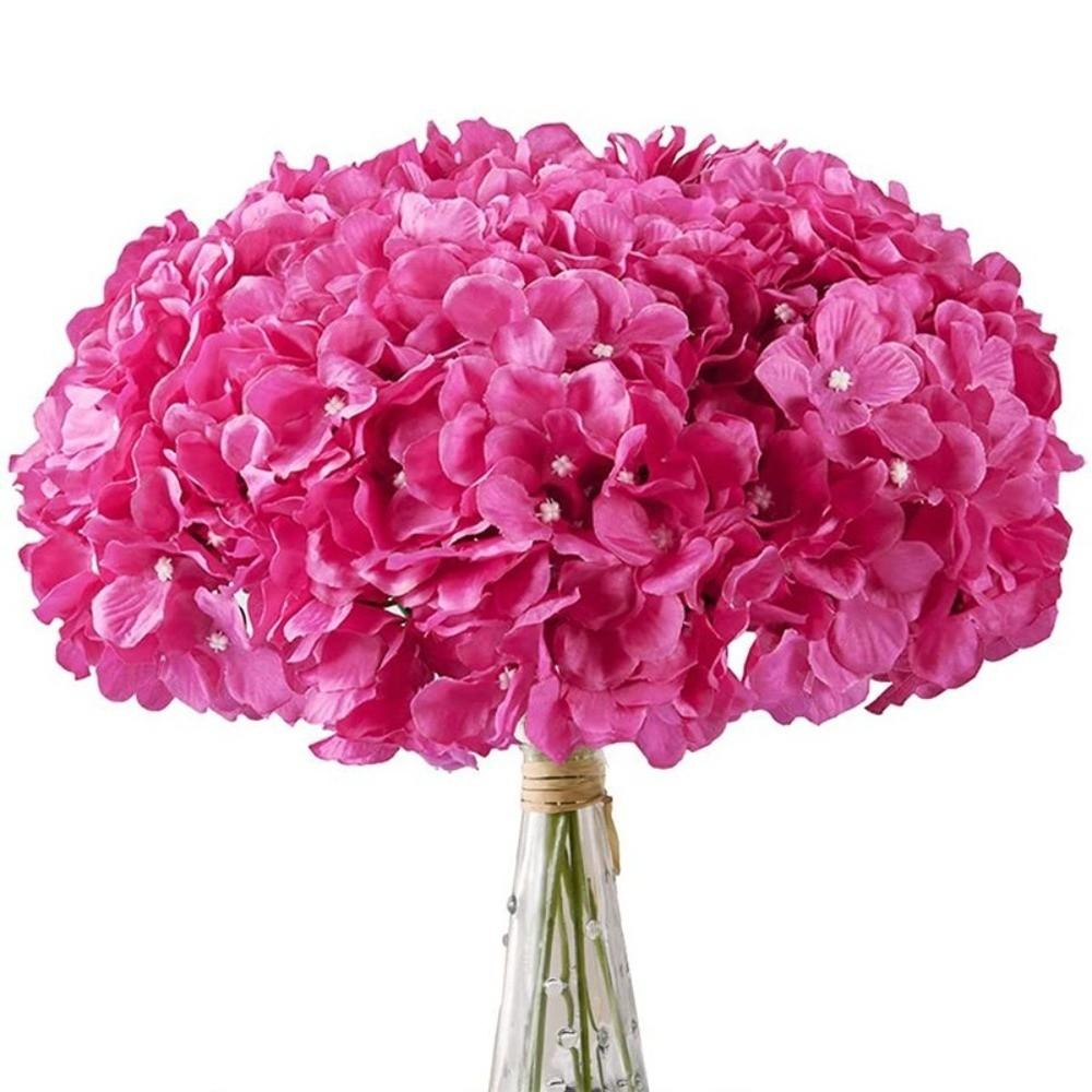 Silk Cloth Fake Flower Ball With Stem DIY Floral Materials Chrysanthemum Soft Dyed Edged Artificial Flowers Photography Props