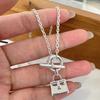 PANJBJ 925 Sterling Silver Irregular ShellNecklace for Women Minimalism Fashion Design Trend Sweet Jewelry Gift Dropshipping