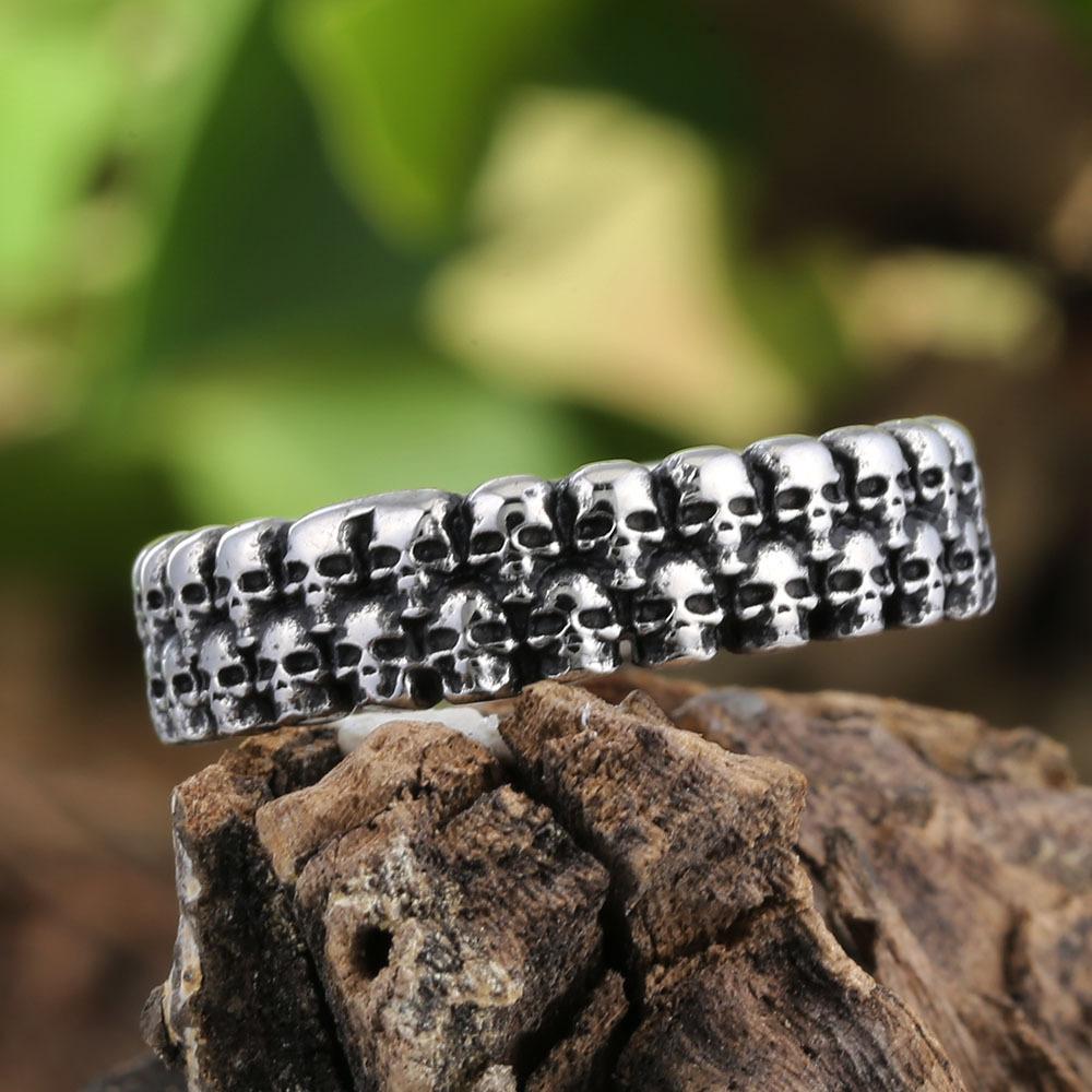 Stainless Steel Skull Ring, Personalized Fashionable Retro Men's Ring, Korean Version Titanium Steel Ring, Daily Jewelry Gift