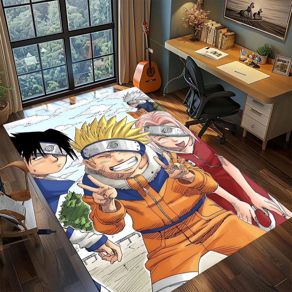 Naruto Anime Charakter Teppich für Wohnzimmer Schlafzimmer Heimdeko Coole Filmmatte Spielbodenmatte