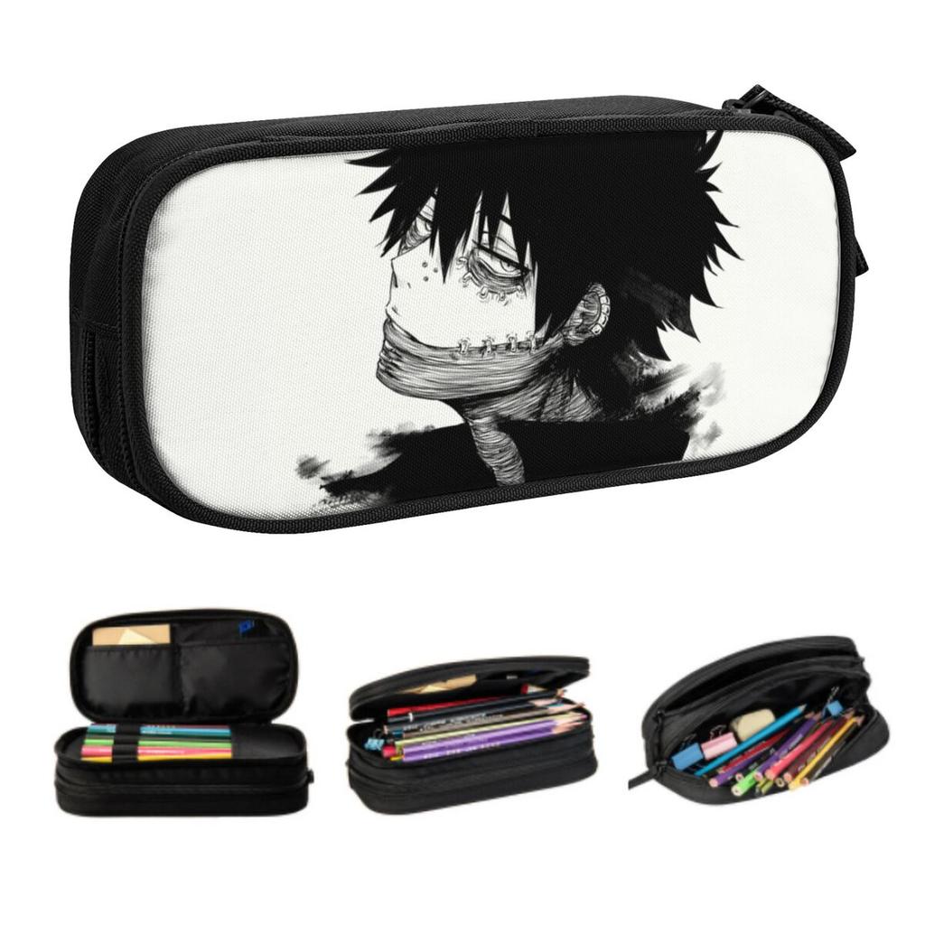 Custom Cool Anime My Hero Academia Dabi Cute Pencil Case Girl Boy Large Capacity Pencil Box Student School