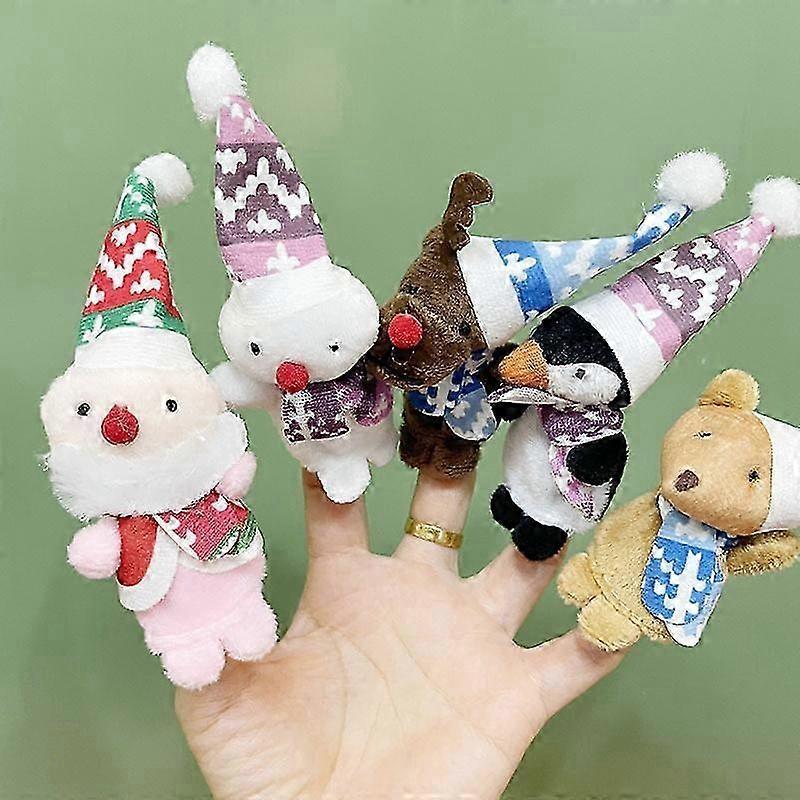 2set Christmas Decor, Christmas Finger Puppets Finger Dolls for Storytelling Christmas Party Favours