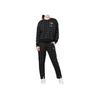 Puma Houndstooth Sport Running Casual Crew Neck Pullover Knit Sweatshirt Women Tops Black 597892-51