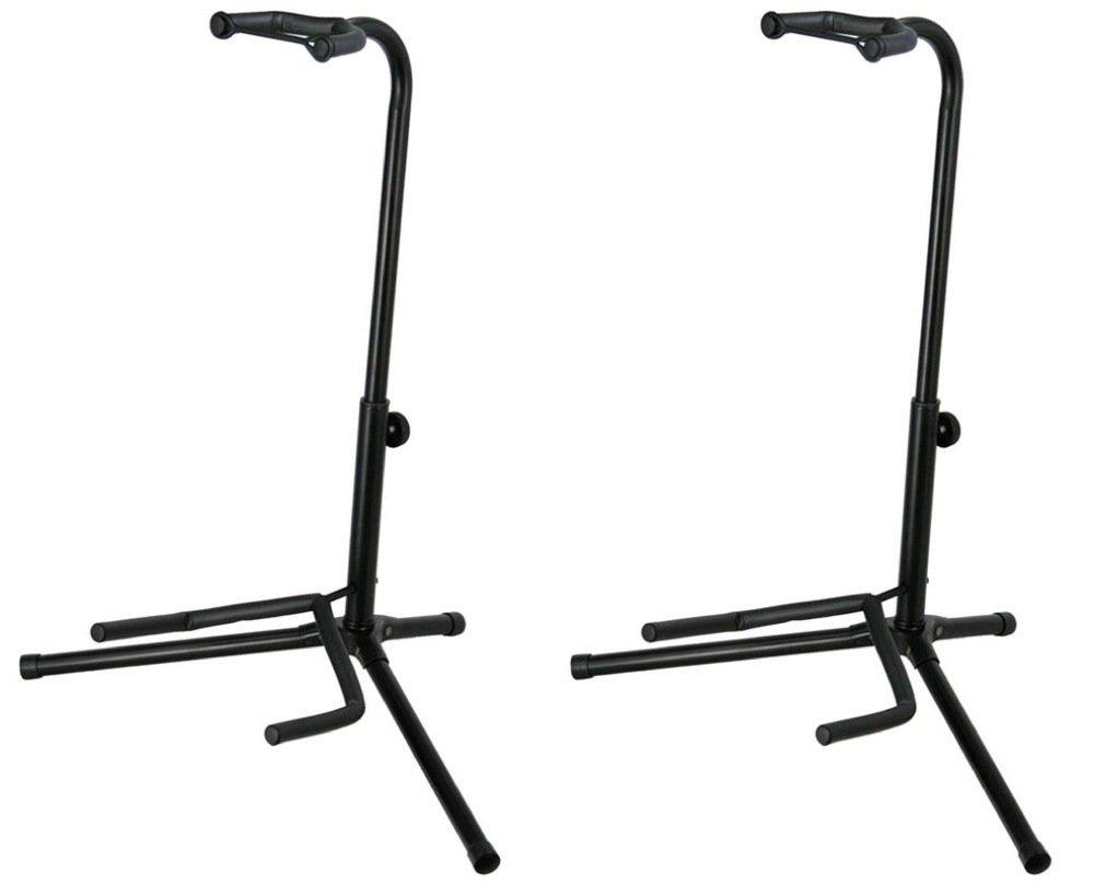 Aria GS2003B Guitar Stand (Set of 2) for Electric, Bass, and Acoustic Guitars