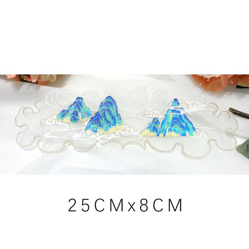 Chinese Style Embroidery Patch Hanfu Cheongsam Decor Trims Collar Waist Lace Shirts Neckline Edge DIY Sewing Accessories