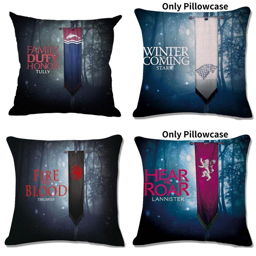 Game Of Thrones Inspired Decorative Throw Pillow Cover Featuring Unique Family Crests For Stylish Living Room Decor