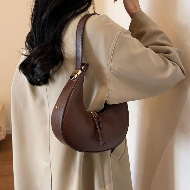 Fashi Women's Bag 2026 New Style High-end Spice Girl Underarm Versatile Single-shoulder Crescent Bag Hand-held Tote Bag