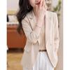 TERRE BLEUE Women's Lightweight 3/4 Sleeve Blazer