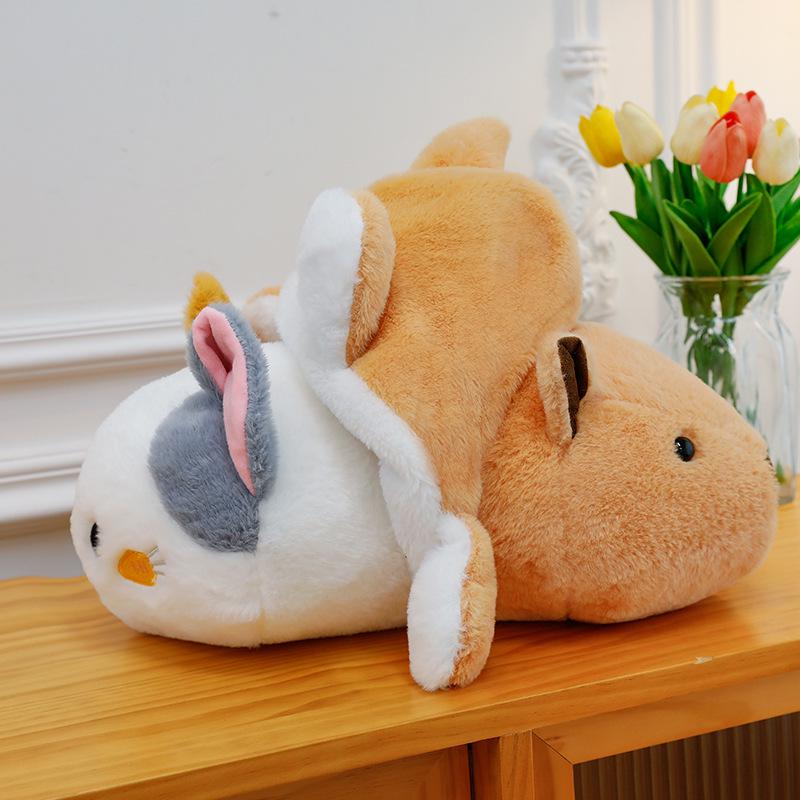 

Двусторонний плюшевый игрушечный питомец капибара и кошка подушка 35cm 0.2kg