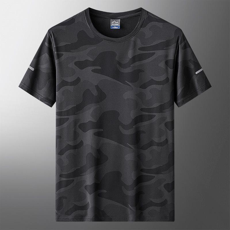 

Men s Outdoor Summer Ice Silk Quick-Dry Short Sleeve T-Shirt: Lightweight Sports & Casual Fitness Wear 5XL