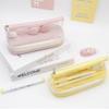 Transparent Pen Bag Double Layer Large Capacity Portable Student Stationery Supplies Junior High School Study Stationery Bag
