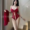 Yiyue Original Erotic Underwear Lace Seduction Open Crotch Onesie Female Sexy No-take Pajamas Long Dress Set 1011