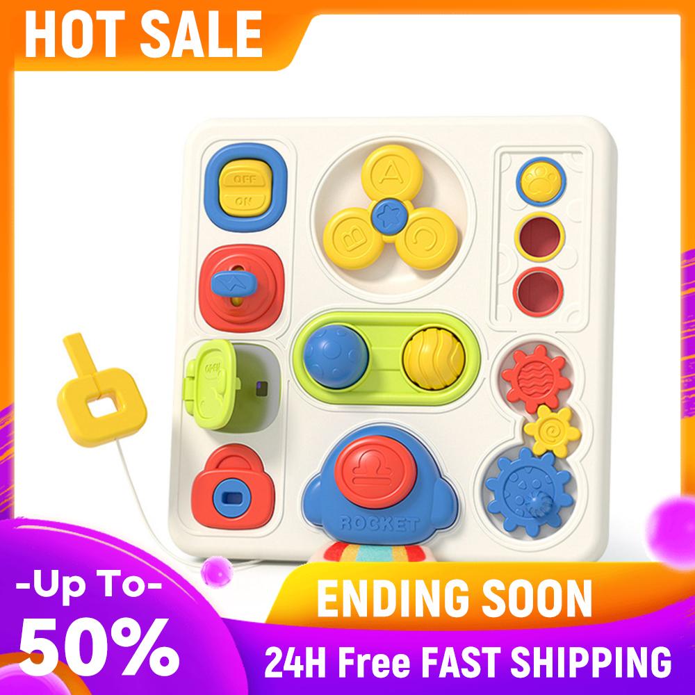 Montessori Activity Board Sensorik Spielzeug Montessori Spielzeug Motorik Board für Kleinkinder 1-3 Geschenke für Jungen Mädchen