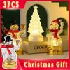 Christmas Decoration Snowman Night Light LED Tabletop Decor Cute Snowman Figurine for Holiday Gift Xmas Party Home Office Decor