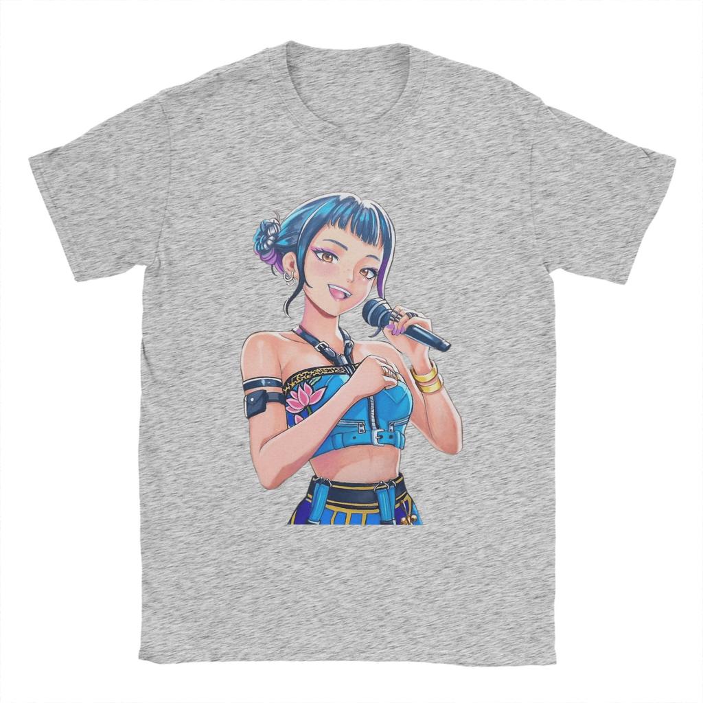 KPop Demon Hunters Fan Art Zoey Men's T Shirt Fun Tees Short Sleeve Round Collar T-Shirts Graphic Printed Clothing