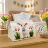 1pc Cute Botanical Pastoral Easter Tissue Box | Lamb Tulip Spring, Office, Parties, Car for Living Room, Kitchen, Events - Decorative Desk Decor, Home