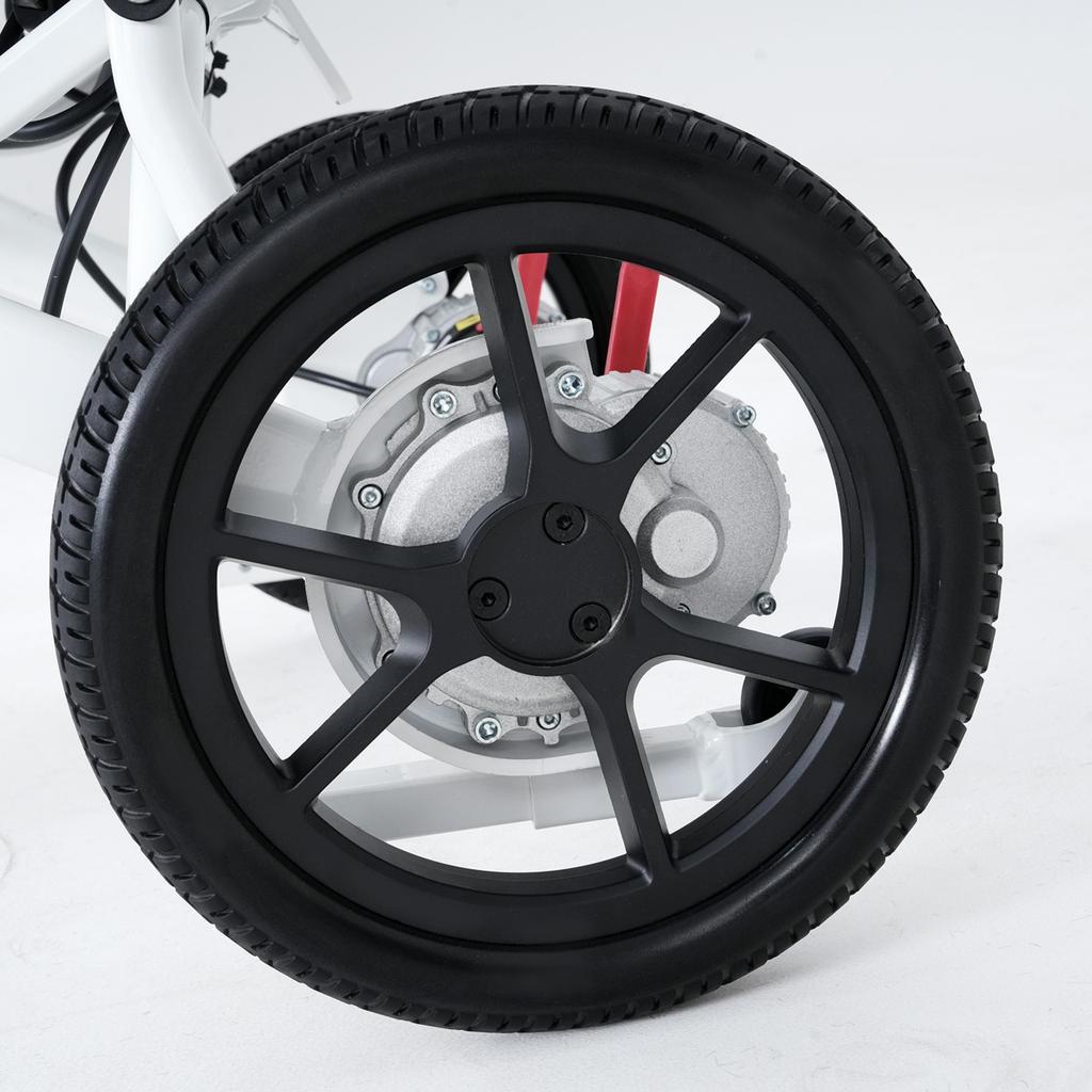 WEYRAL 220 Aluminum Alloy Lightweight Folding Electric Wheelchair For Elderly&Disabled Person 48KM Range 100KG Load 150W Dual Battery