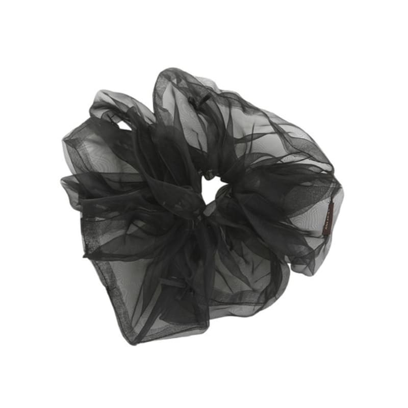 Charmy baby ribbon scrunchie_black