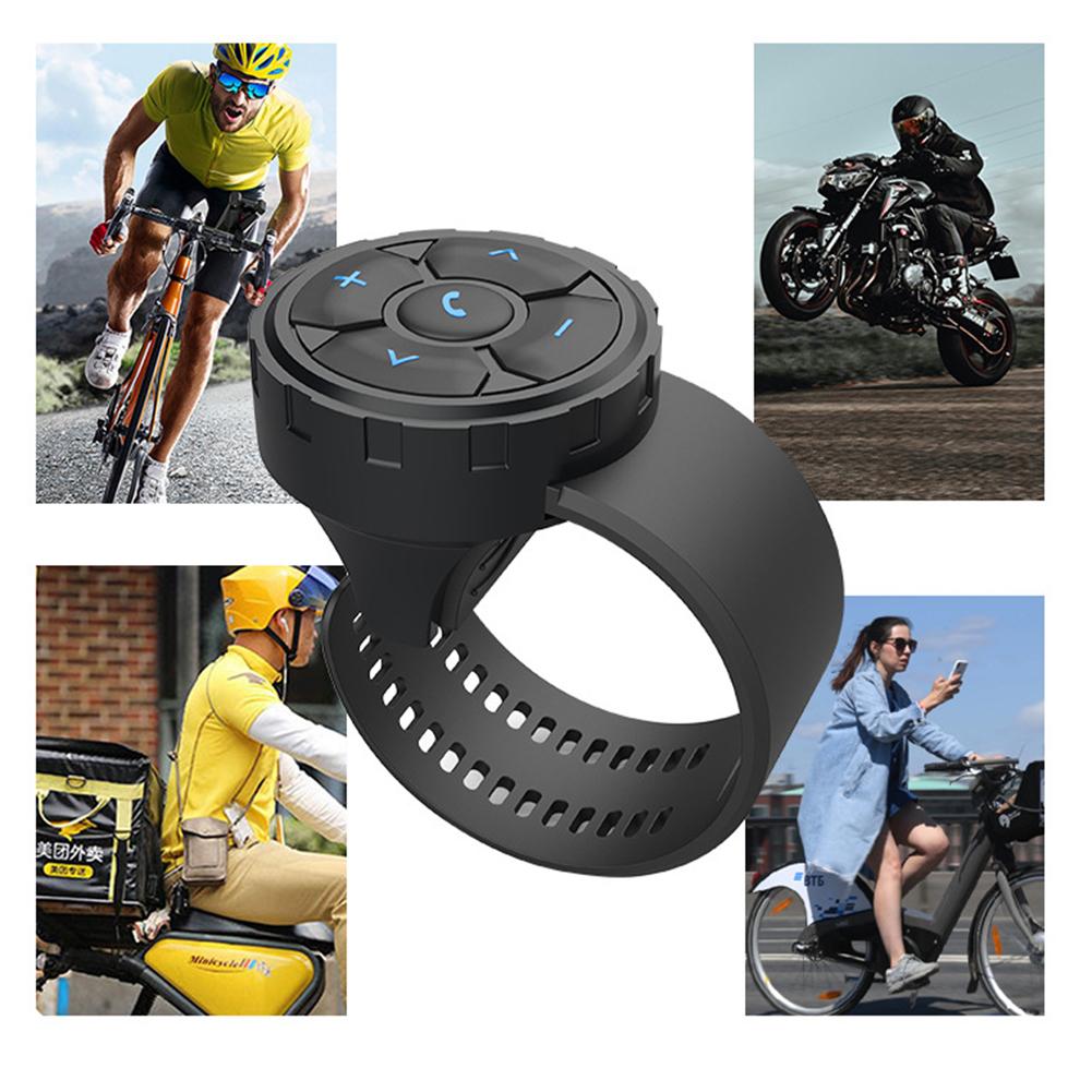 Wireless Controller Button Waterproof Smart Wireless Remote Hands-free Phone Call for Helmet Earphone Motorcycle/Bike Handlebar