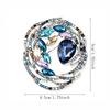 Elegant Crystal Rhinestone Circle Brooch Delicate Lapel Pin for Women Mother's Day Birthday Jewelry Gift