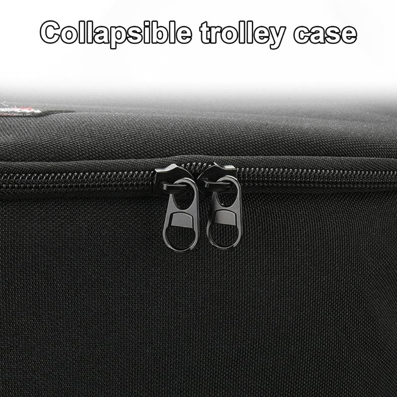 Carrying Case Rolling Speaker Bag for Wireless Speaker Foldable Storage Bag Multi Pocket Protective Case with Wheel