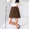 Warrior Corduroy A-line Short Skirt for Women