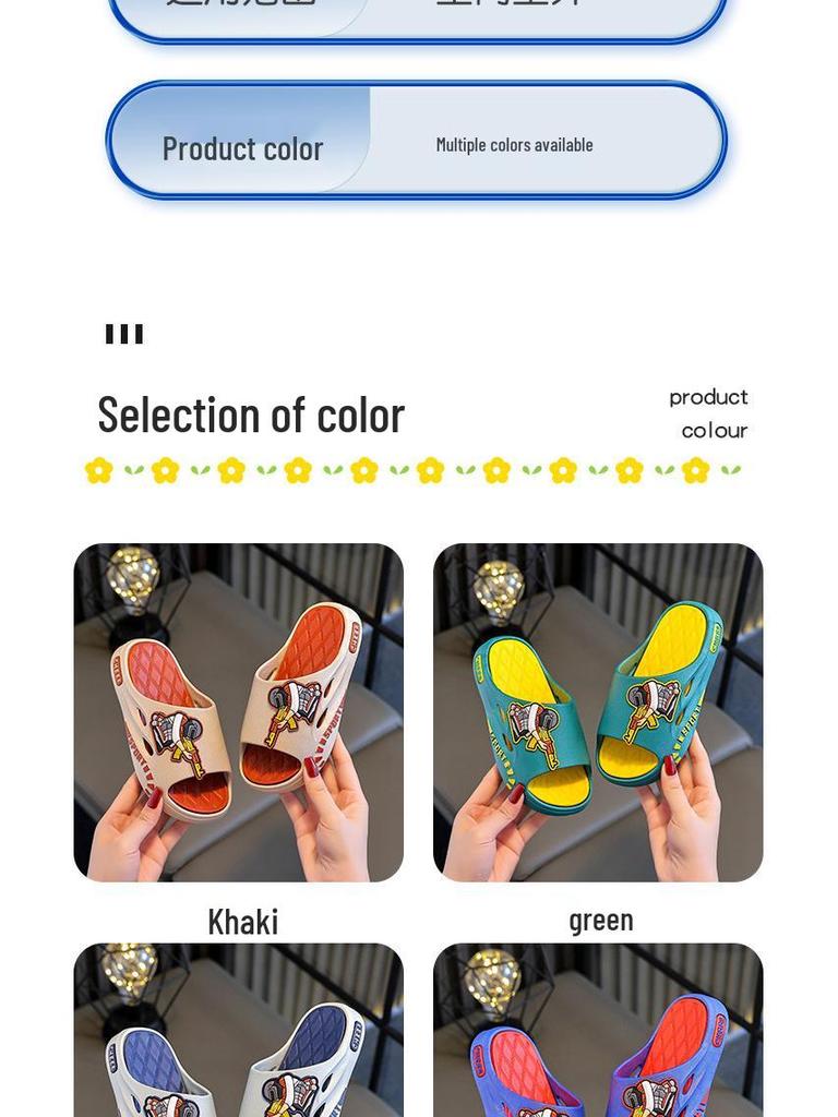 2025 Neue rutschfeste Sommer-Hausschuhe/Sandalen für Jungen (Innen/Außen): Trendig, Cool, Langlebig für den Gebrauch im Kinderzimmer und Badezimmer