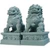 Blaue Sandstein Löwen Ornamente, Traditioneller Stein - Geschnitzte Glücksbringer, Mehrere Größen Teehaustier Desktop Dekor