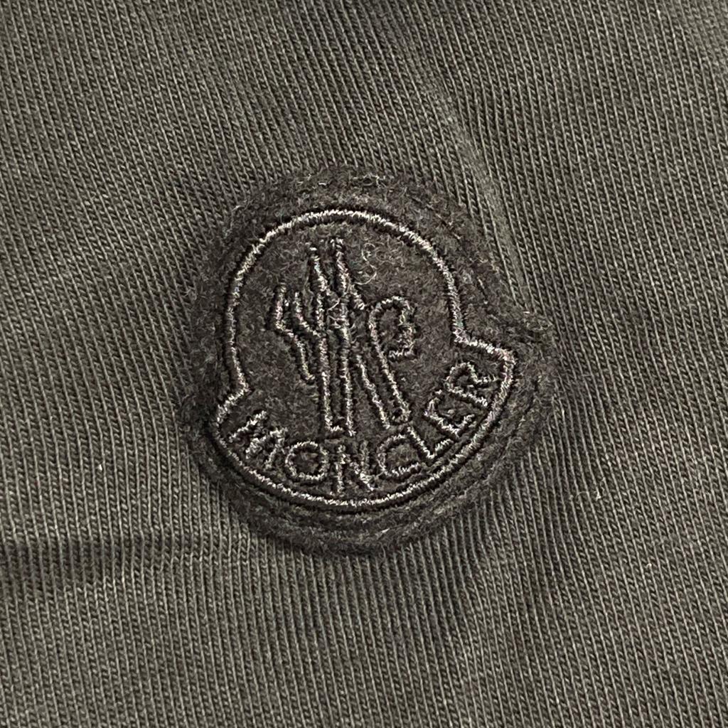 Moncler Black 2011 Running Logo Short Sleeve T-Shirt Tops L blackUsed