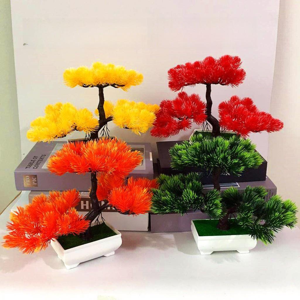 Pine Simulated Plants Needles Bonsai Artificial Flowers For Decor Indoor