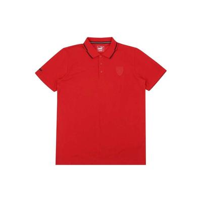 X Colaboração Ferrari Casual Pulôver Polo Masculina Polos Vermelho 571204-02