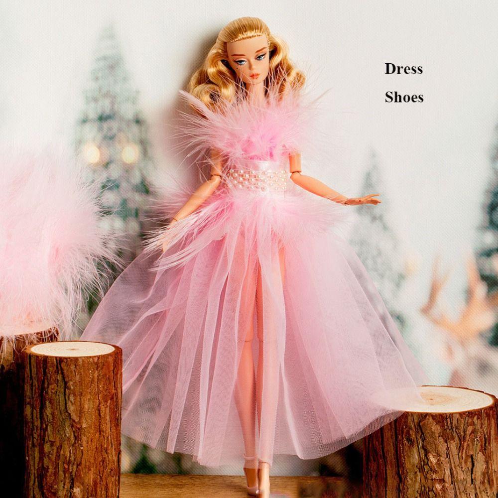 Luxury Pink Lace Dresses Doll Dresses Clothes Suit for 1/6 BJD 30cm Supermodel Dolls