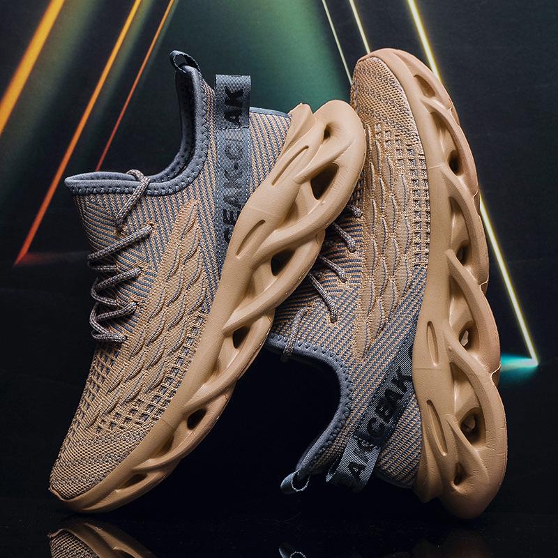 New men's shoes autumn flying knitting outdoor men's running shoes fashion men's shoes sports shoes men's