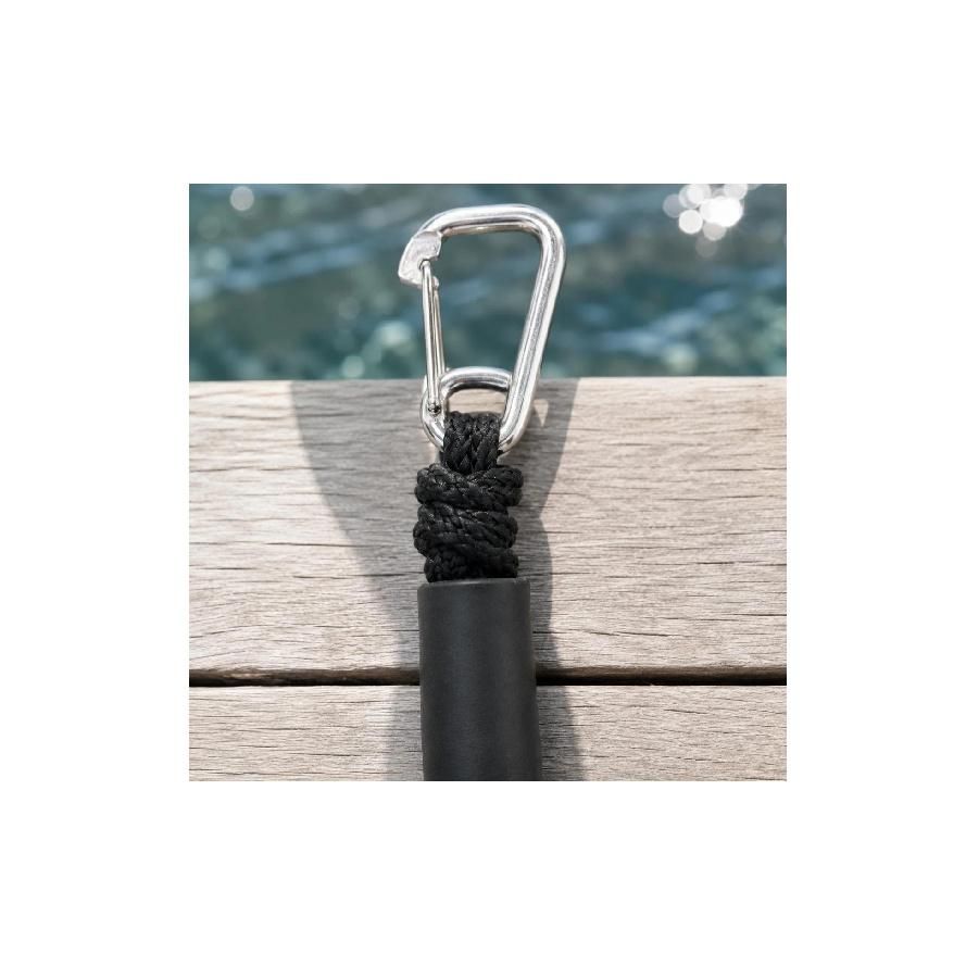 Bungee Dock Line Reinforced Sleeves Bungee Mooring Rope Stretch Dock Line Coiled Hook and Loop Rope Stretchy