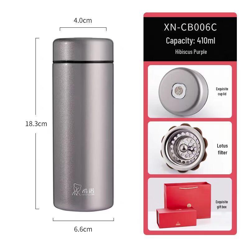XiNuo XN-CB006C 410mL Paslanmaz Çelik Vakumlu Çay Bardağı