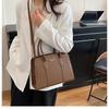 Faux-Leder-Tragetasche für Damen, Koreanischer Stil Achseltasche, Geräumige Pendler-Schulterhandtasche