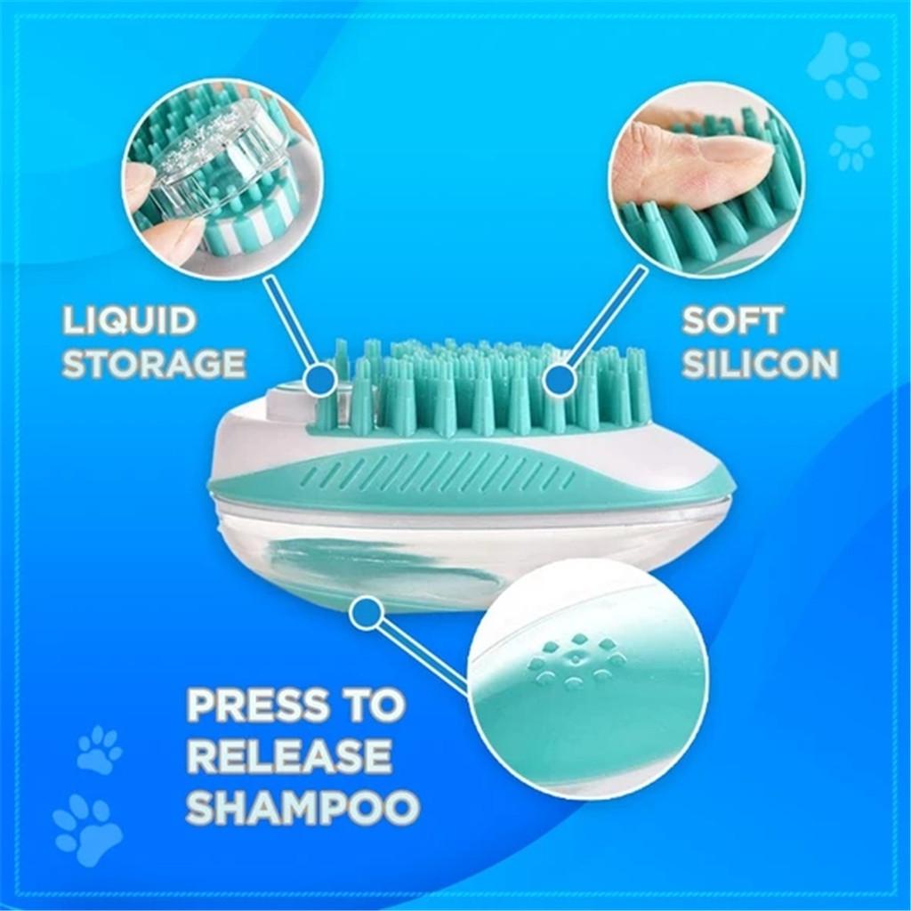 Pet Dog Bath Brush Comb Pet SPA Massage Brush Soft Silicone Dogs Cats Shower