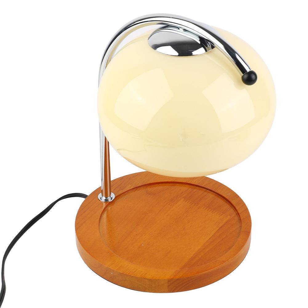 Candle Warmer Lamp Wooden Rack Iron Stand Glass Lampshade Decorative Retro Candle Melting Lamp with Timer