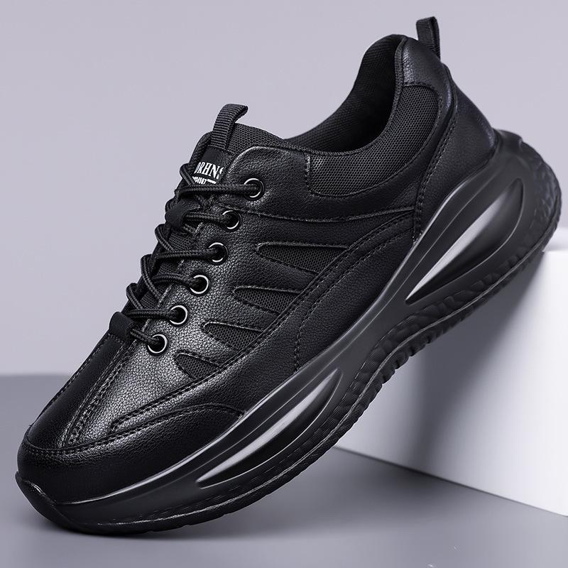 Platform Sports Casual Running Shoes Men's Autumn Outdoor Mountaineering Men's Leather Shoes Trendy