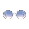 GUCCI Vintage Round Frame Metallic Pearl Sunglasses Gradient Blue